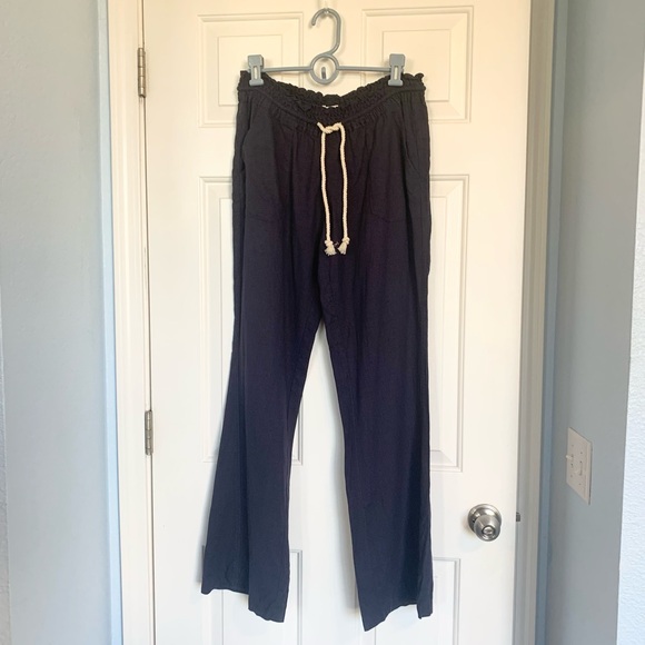 Navy Roxy Drawstring Pants nwt - Picture 1 of 5